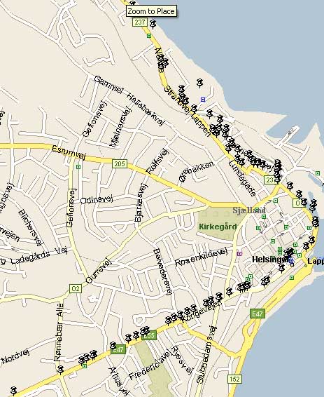 www.tma.dk - Wardrive, Helsing�r city map